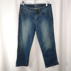 Soho New York & Co Capri Skinny Jeans Cropped Denim Pants Mid Rise Womens 4